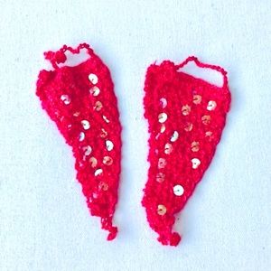 Avon Coral Pink Sequin Foot Covers Accessory